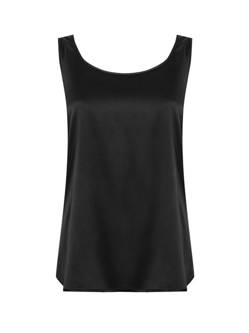 Canotta Pan in raso di seta Nero MM Max Mara | 2526166017600003